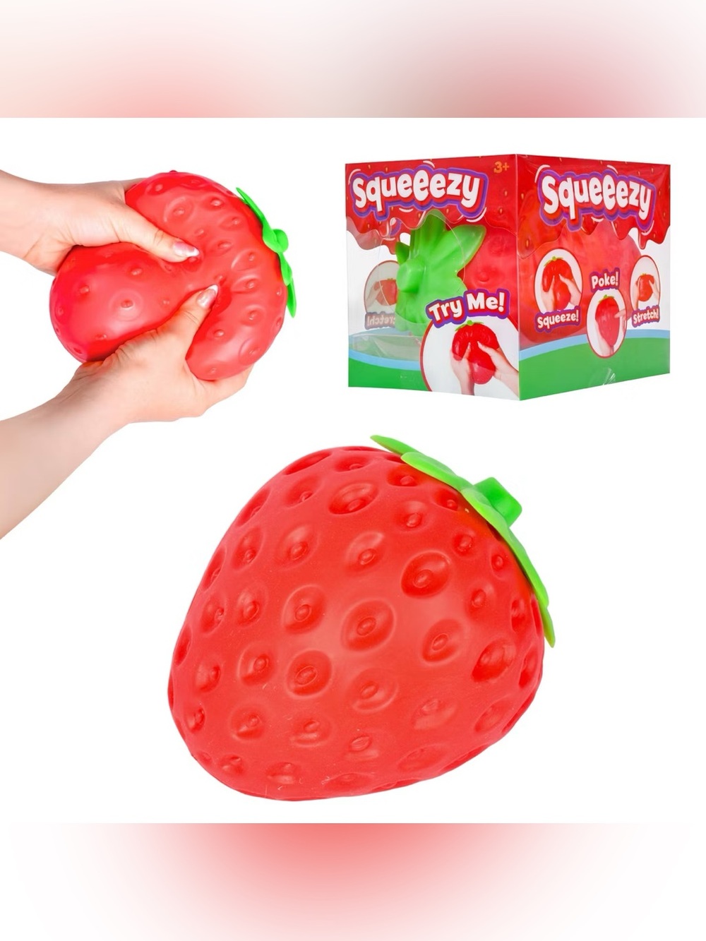 Squeeezy Stawberry Squish Toy NIB 🍓